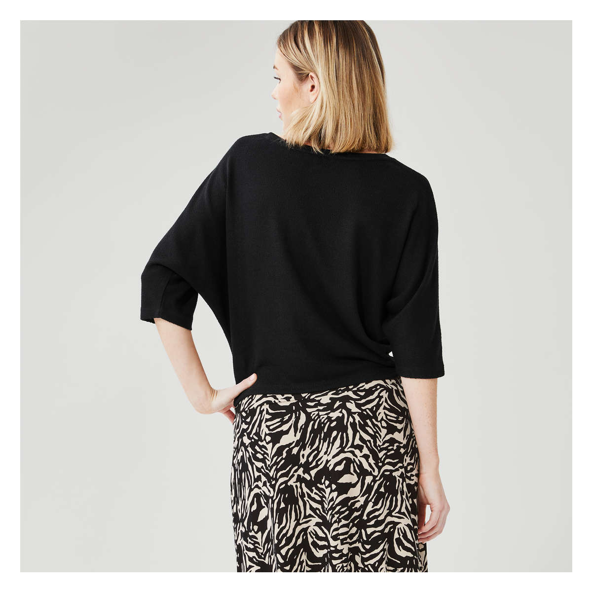 Dolman Sleeve Top in JF Black from Joe Fresh